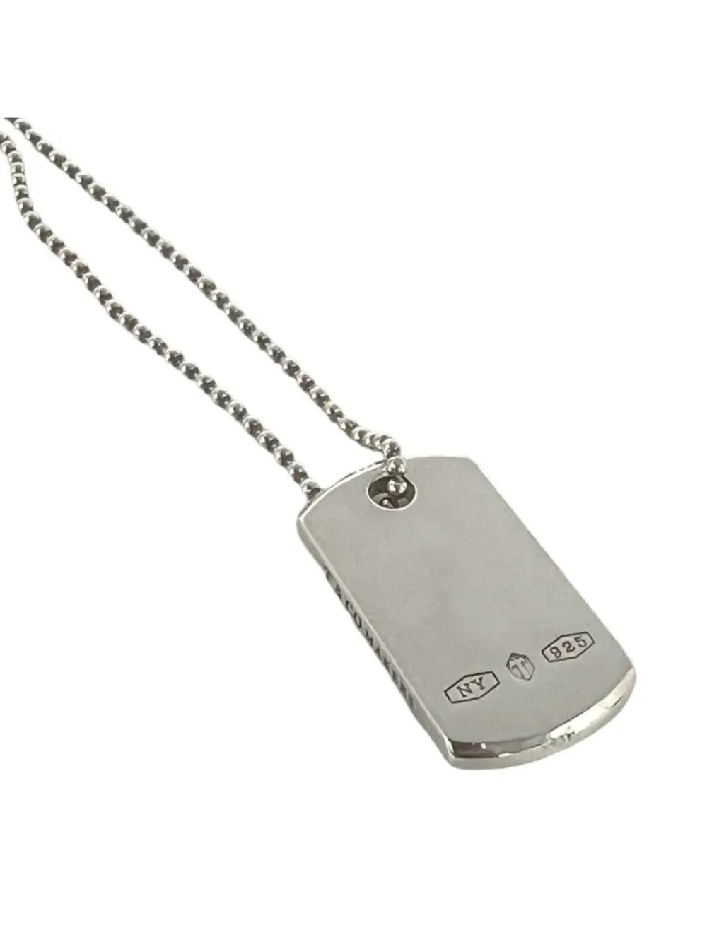 Tiffany & Co Box Makers ID Necklace 925 Sterling Silver Accessory Pendant
